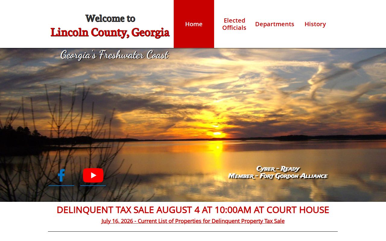 Official Lincoln County Georgia government landing page
