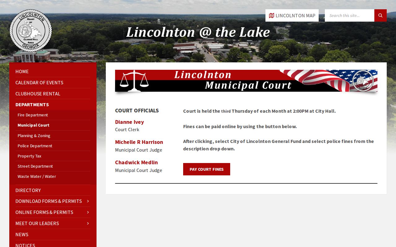 Lincoln County criminal court cases at Lincolnton Municipal Court