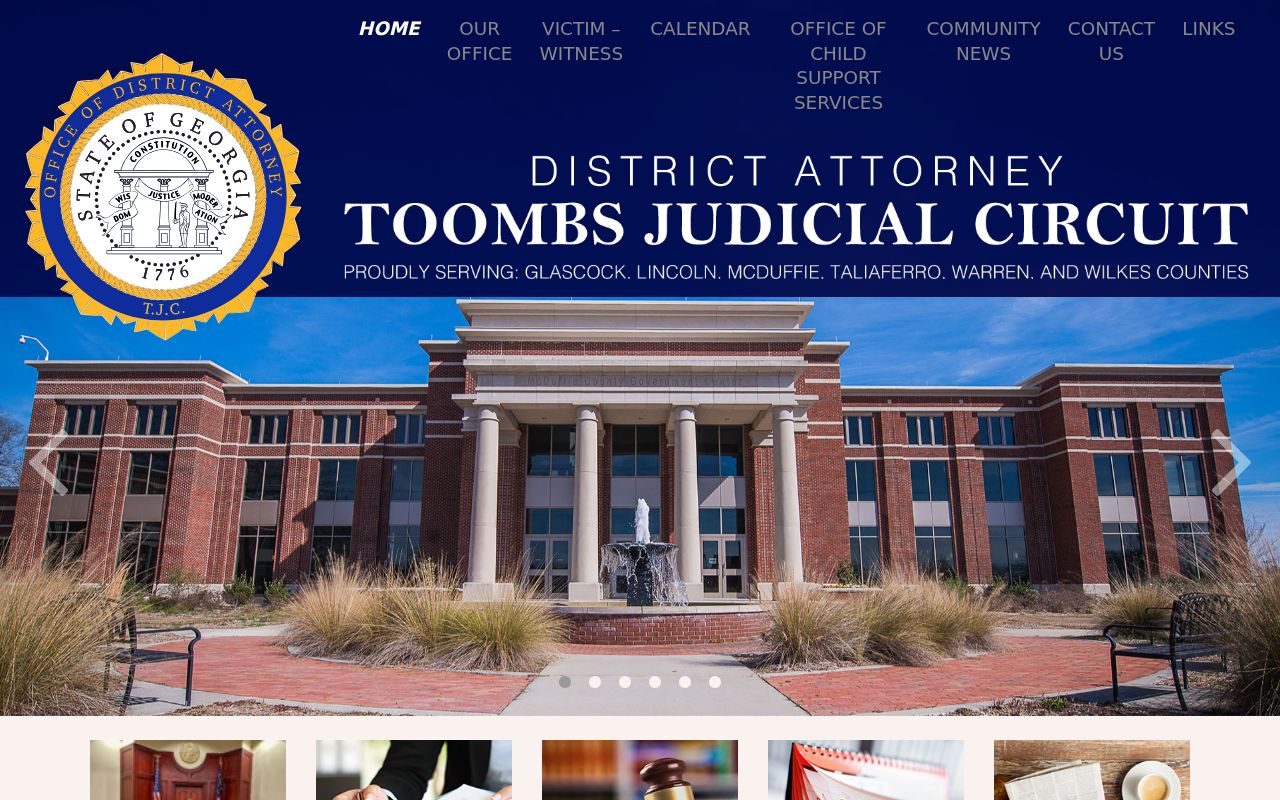 Lincoln County criminal court cases and Toombs Judicial Circuit district attorney